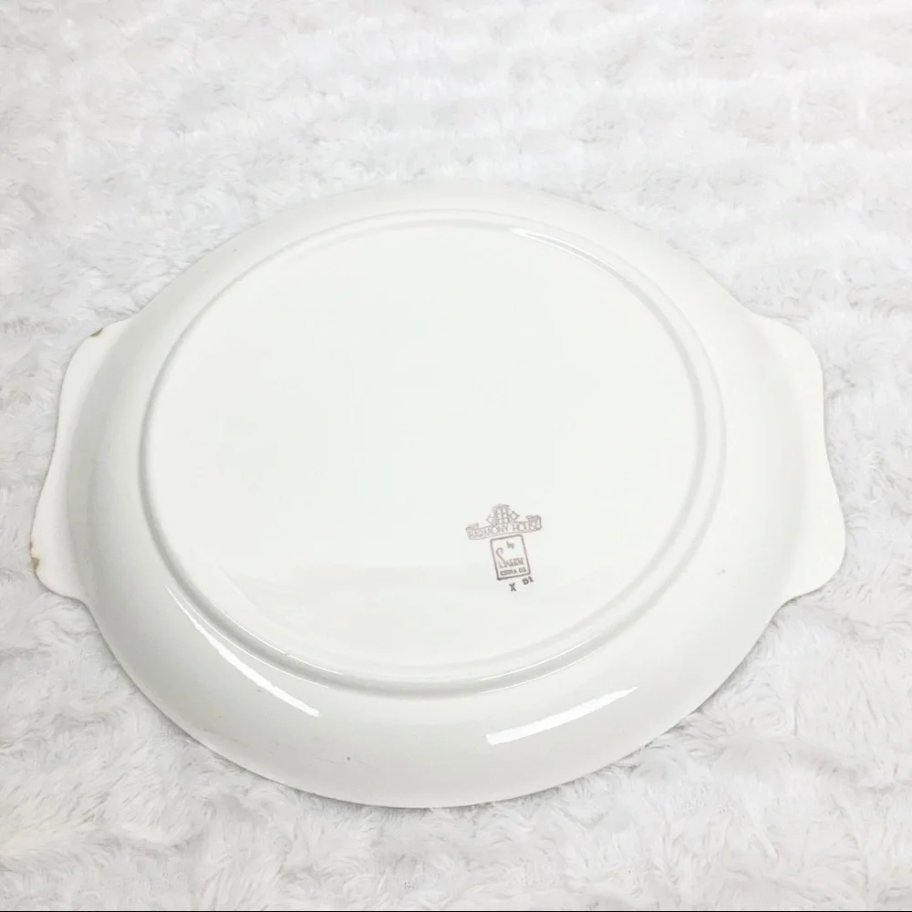 Vintage Harmony House Salem China Holly Berry Cake Plate Server Christmas
